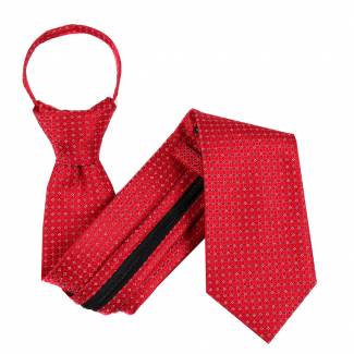 Red Zipper Tie Regular Length Zipper Tie
