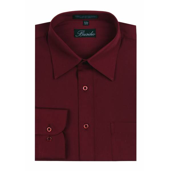 Mens Shirt Burgundy Mens