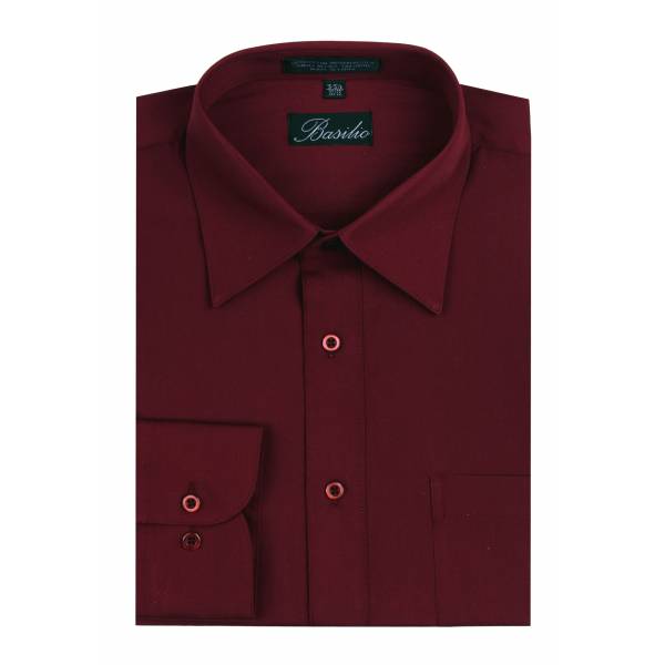 Mens Shirt Burgundy Mens