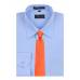 Orange Mens Solid Tie Regular