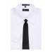 Black Mens Solid Tie Regular