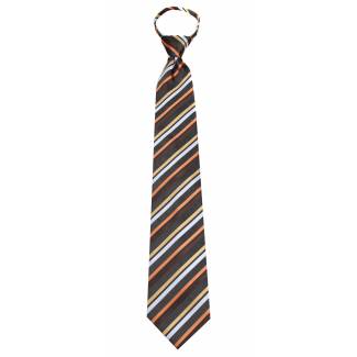 B-ZIP-ADF-18 Boys 14 inch Solid Color Zipper Necktie Ties