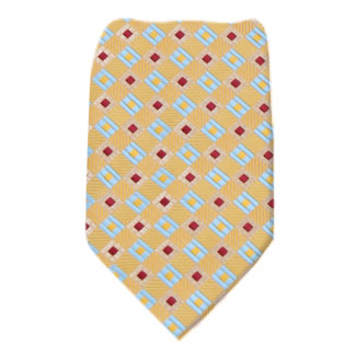 Yellow Mens Zipper Tie Regular Length Zipper Tie
