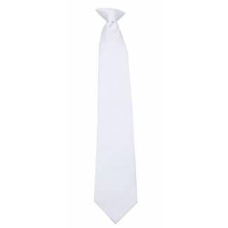 Boys White Clip on Tie Clip On Ties