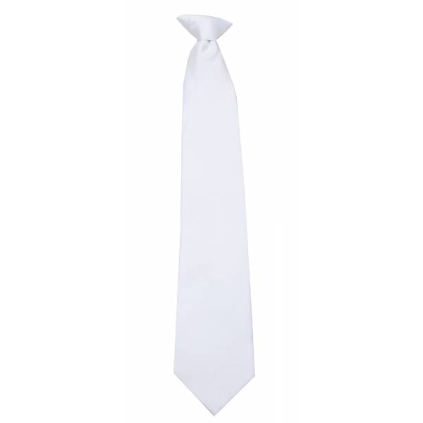 Boys White Clip on Tie Clip On Ties