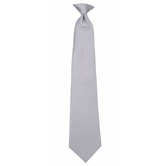 Silver XL Clip on Tie Clip On Ties