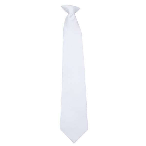 White Clip on Tie Clip On Ties