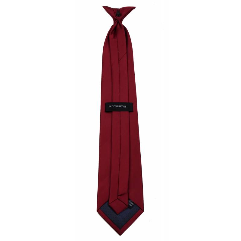 Burgundy Clip on Tie