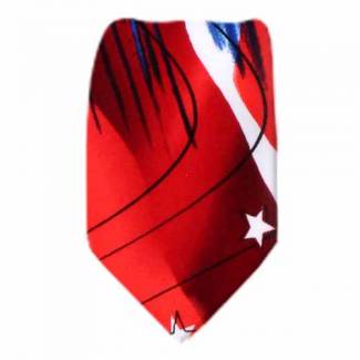 Jerry Garcia Designer 4th of July Tie Red Regular Length