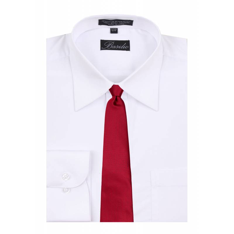 Red Solid Color Zipper Tie