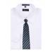 Gray Stripe Men's Zipper Tie Regular Length Zipper Tie