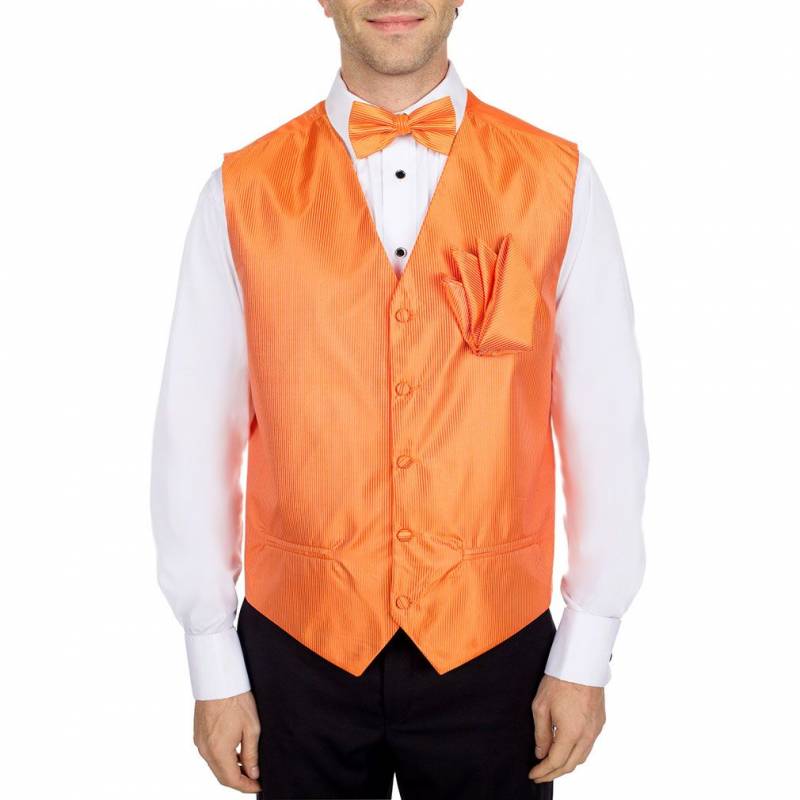 Solid Vest Bow Tie & Hanky